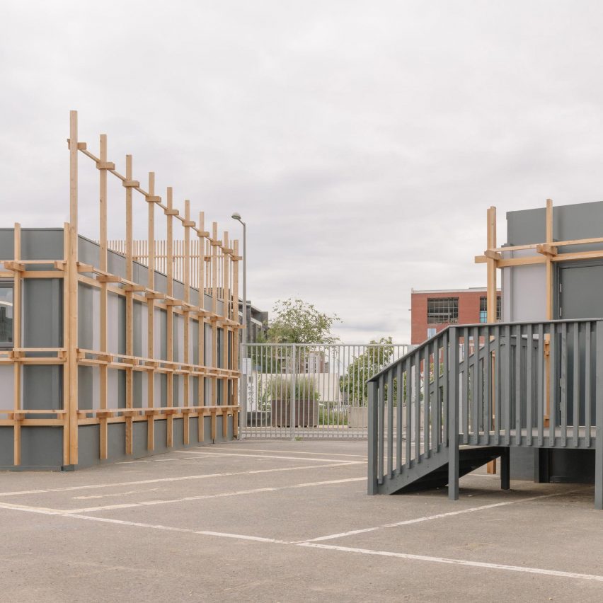 Entrance to Construction Skills School by EBBA Architects