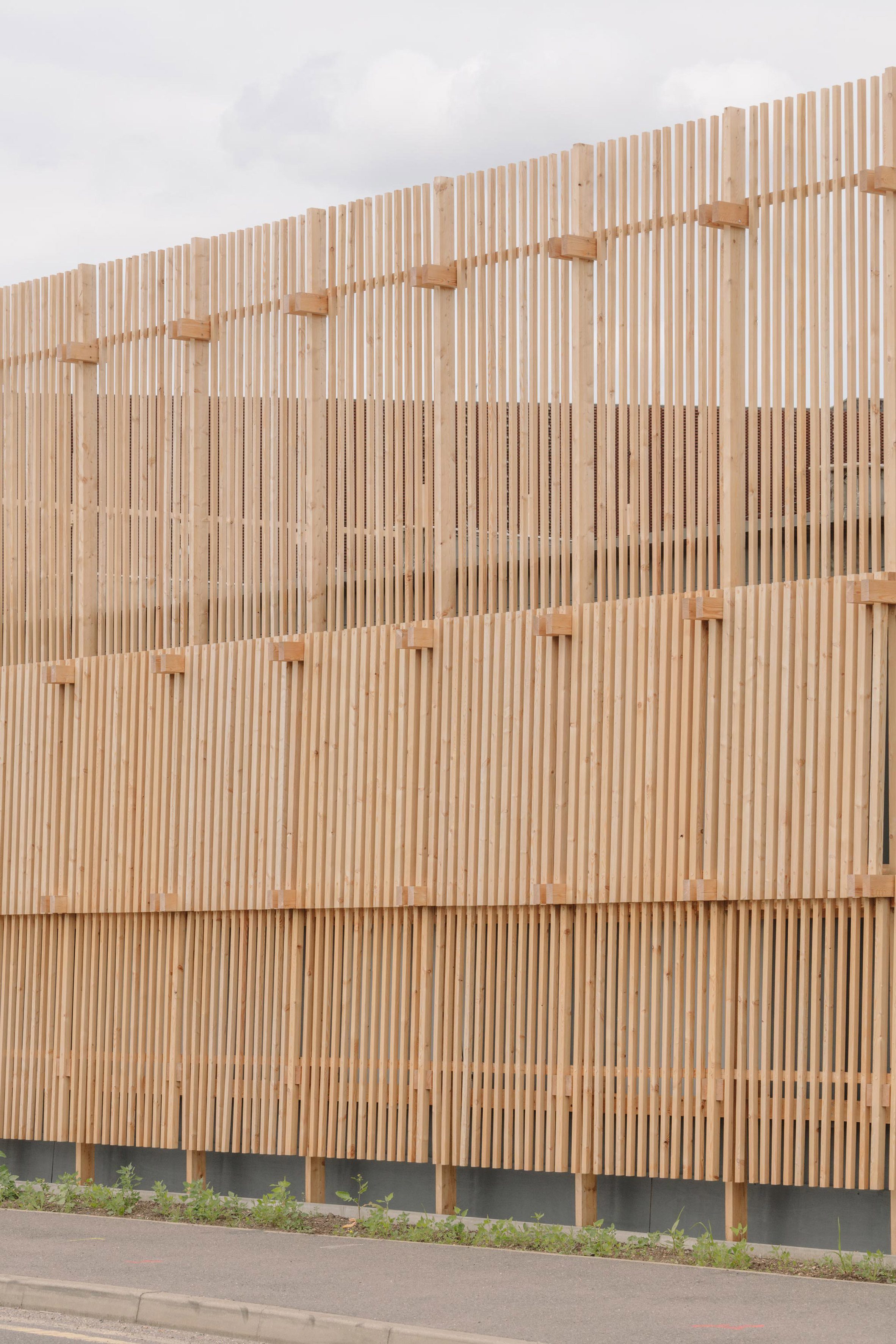 Wooden exterior of Construction Skills School by EBBA Architects