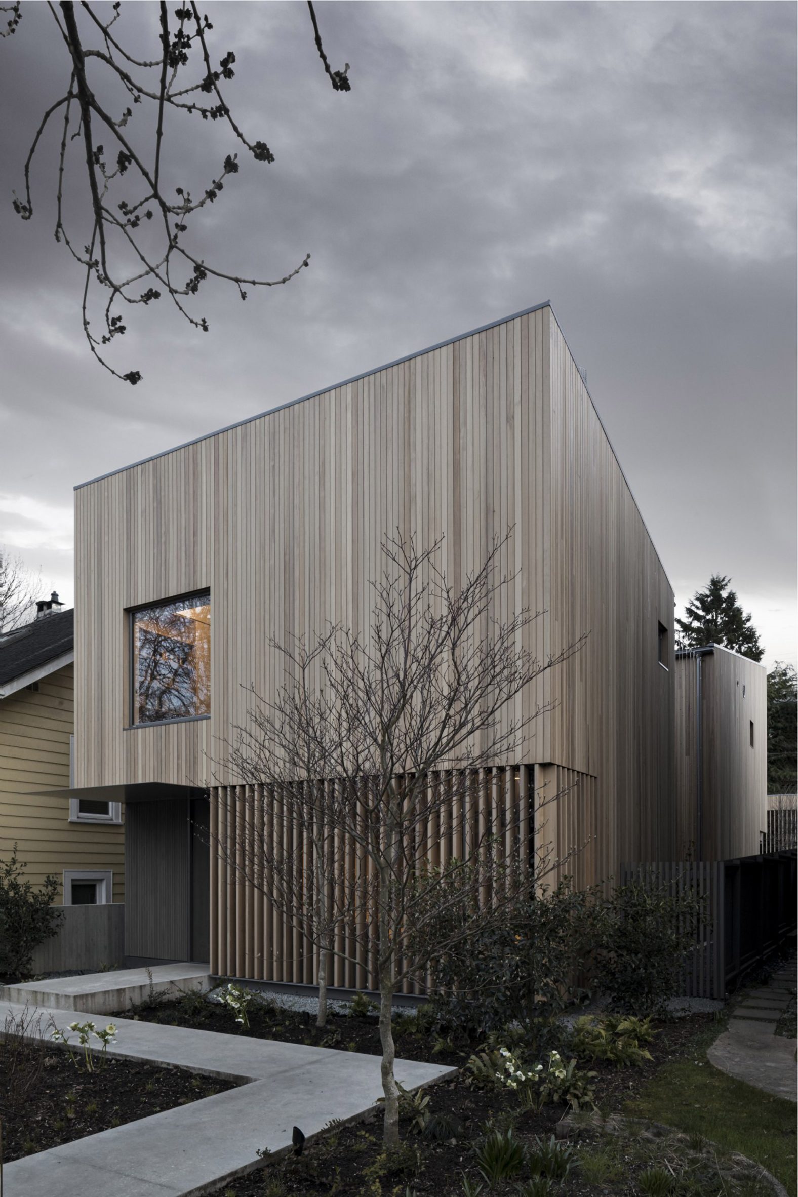 The boxy shaped Courtyard House in Vancouver