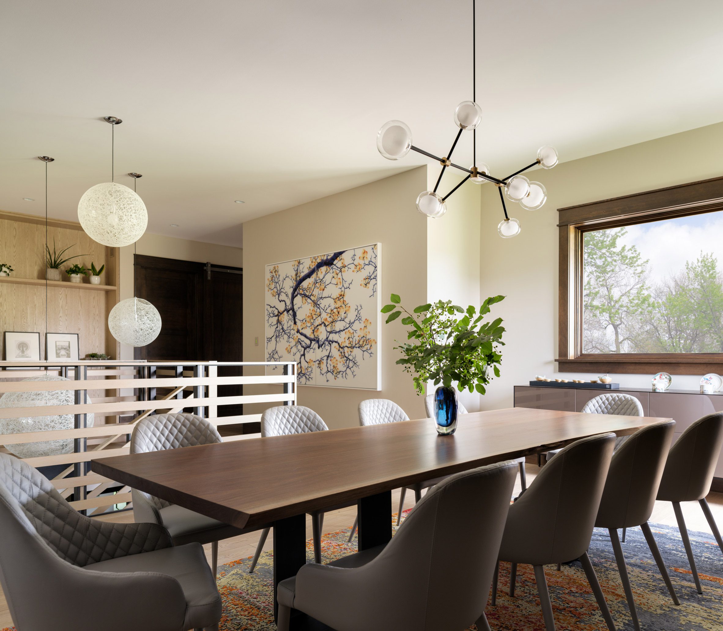 Dining room in Living room in Flatirons Residence by Tumu Studio