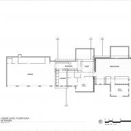 Lower floor plan in Living room in Flatirons Residence by Tumu Studio