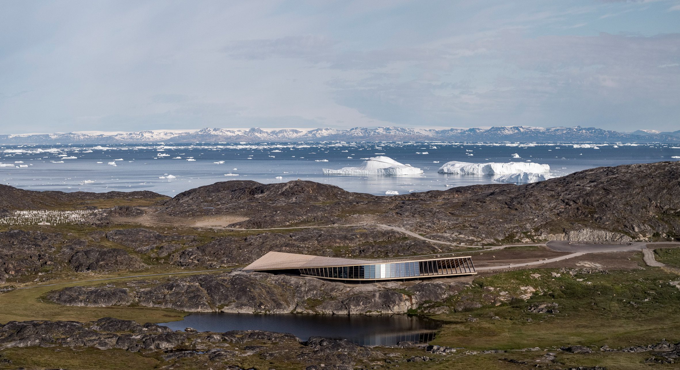 Side view of Ilulissat Icefjord Centre by Dorte Mandrup Arkitekter