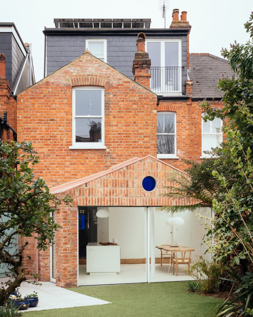 A brick London house extension