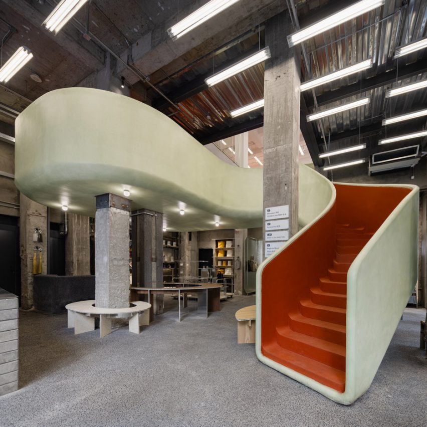 AIM Architecture adds slide-like staircase to Shanghai store In the Park