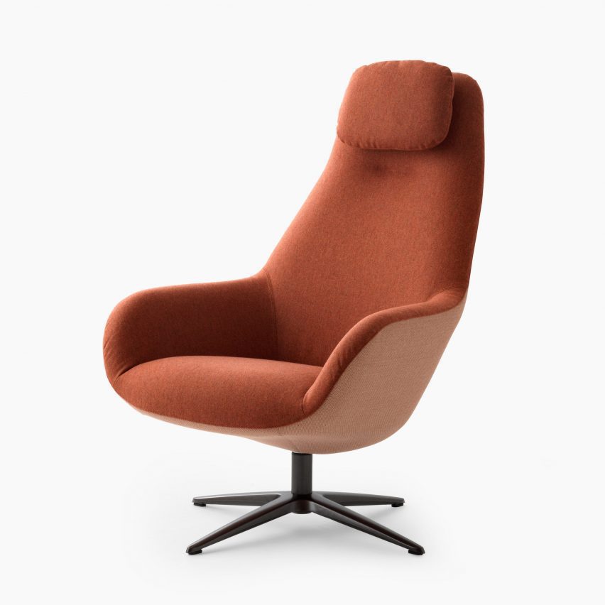 An orange high-backed LXR03 chair