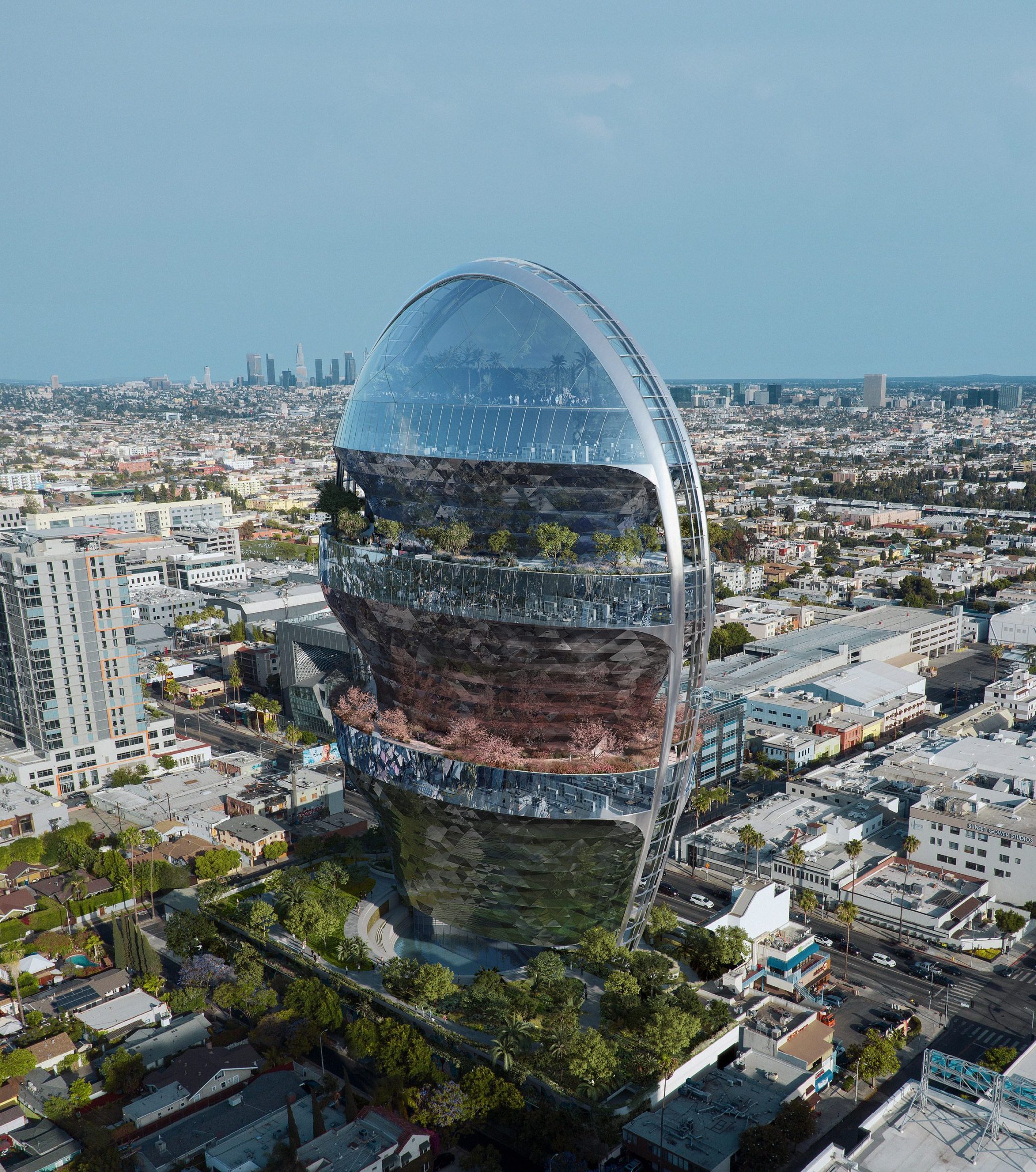 MAD Architects plans Hollywood office wrapped with funicular railway