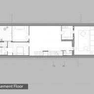 Basement floor plan of Neve Tzedek Patio House by Meirav Galan