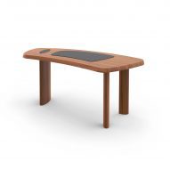 The bureau is available in walnut