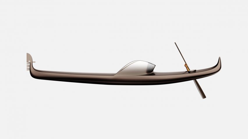 A 3D image of a gondola boat