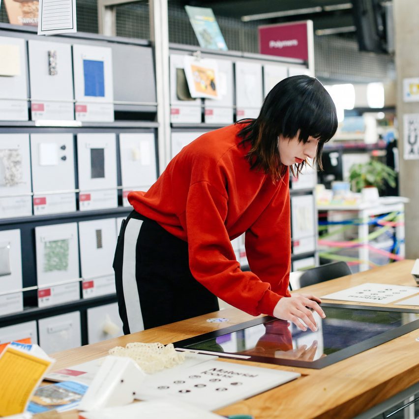 a photograph of a student in a studio