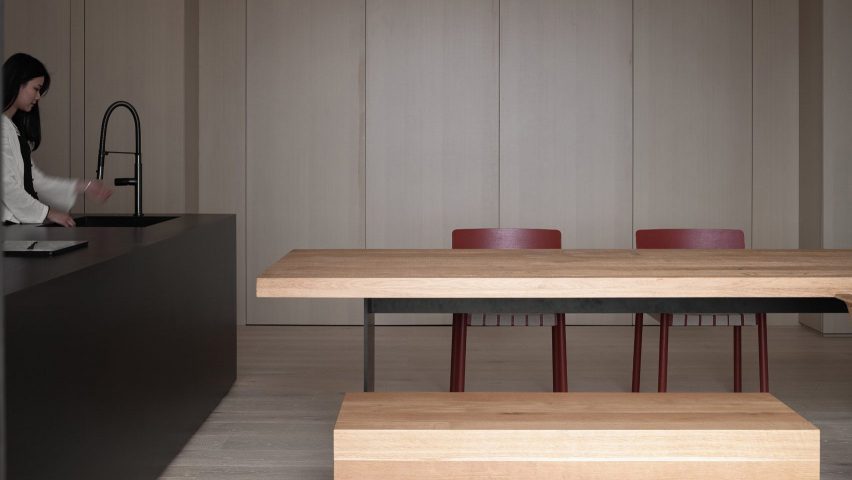 Minimalist dining room by AD Architecture