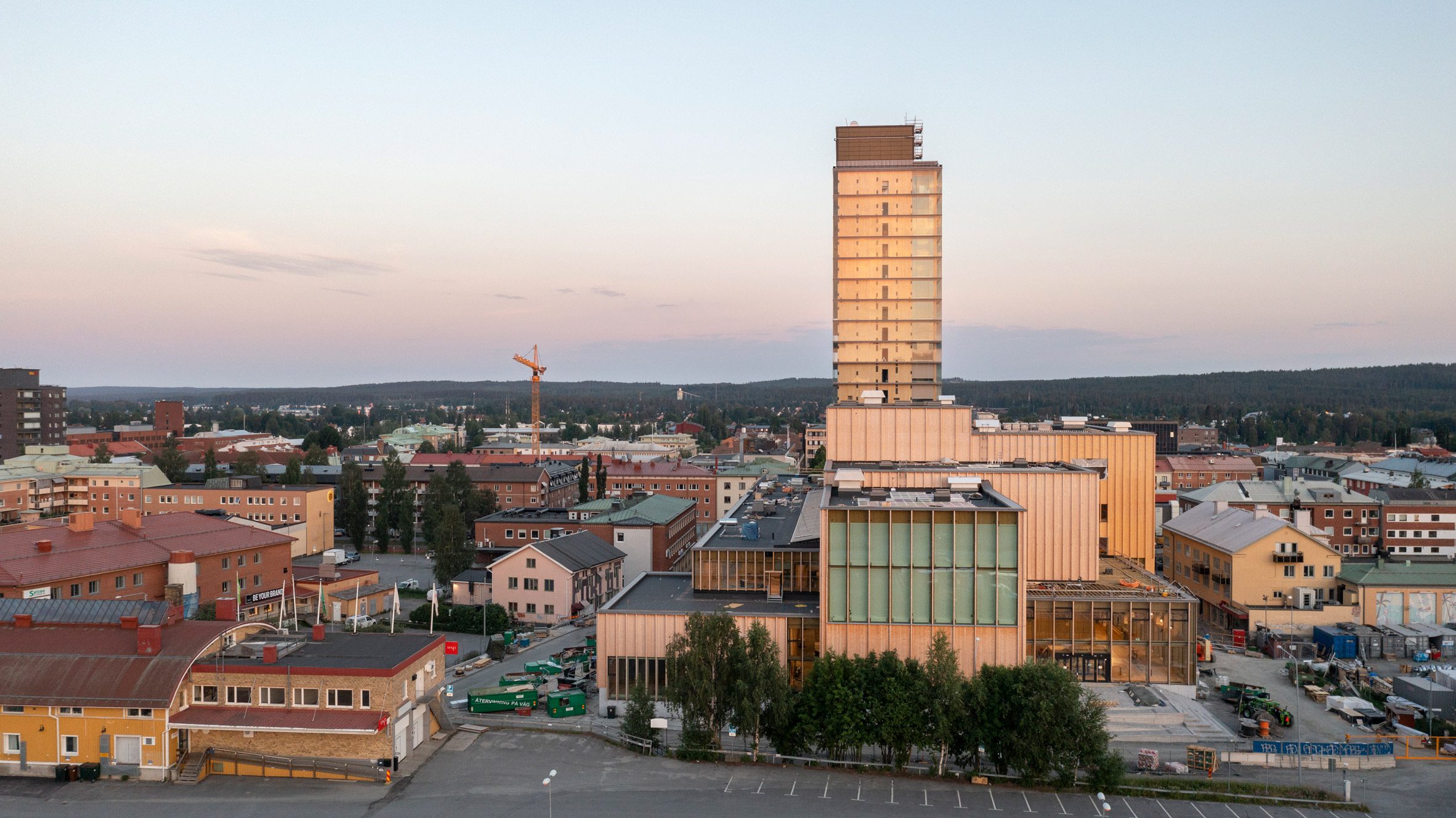 Buildings in Skellefteå in Sweden