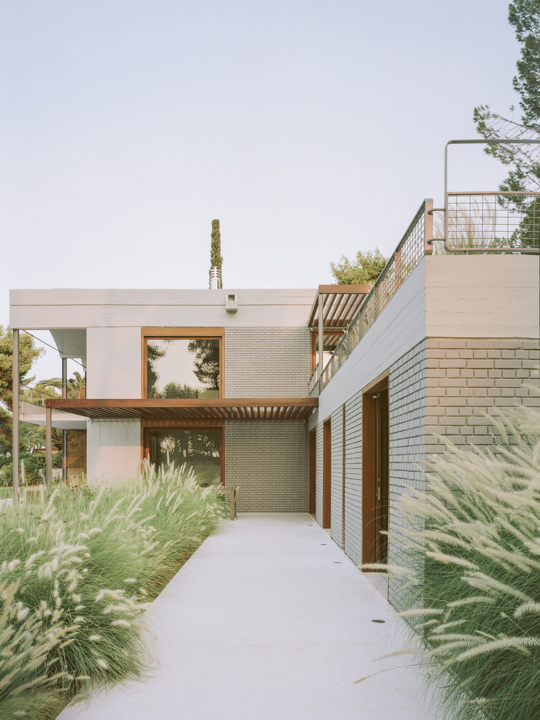 Brick and concrete St Minas House in Greece