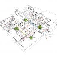 Axonometric floor plan of the building