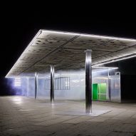 Wandler creates reflective installation at abandoned petrol station during Amsterdam Fashion Week