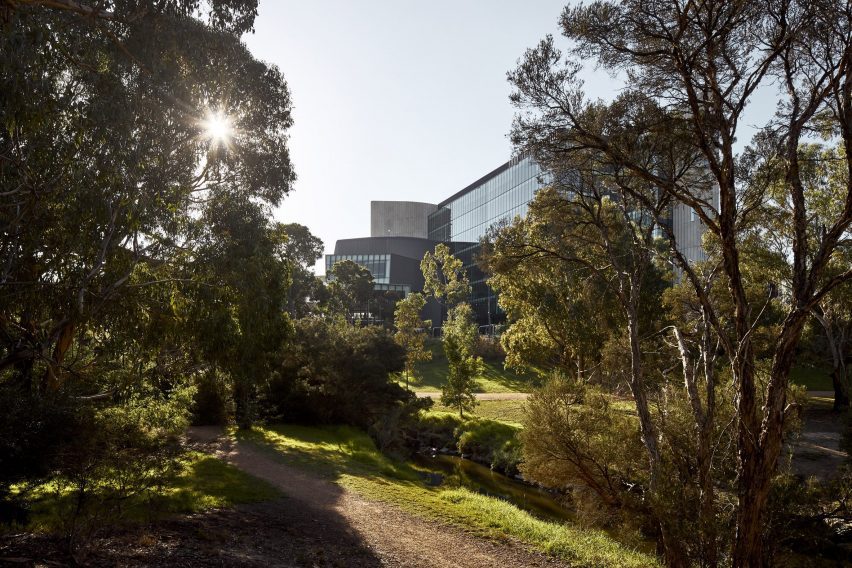 The largest wing at Deakin Law School was clad in glass