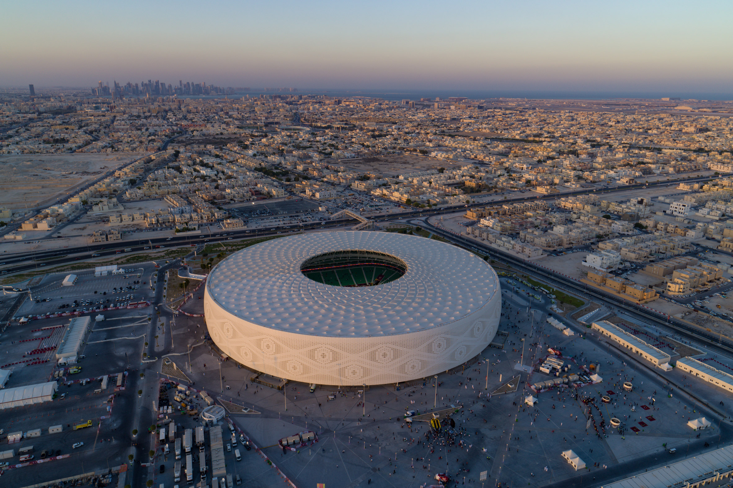 Stadium shaped like an Arab cap opens ahead of Qatar World Cup