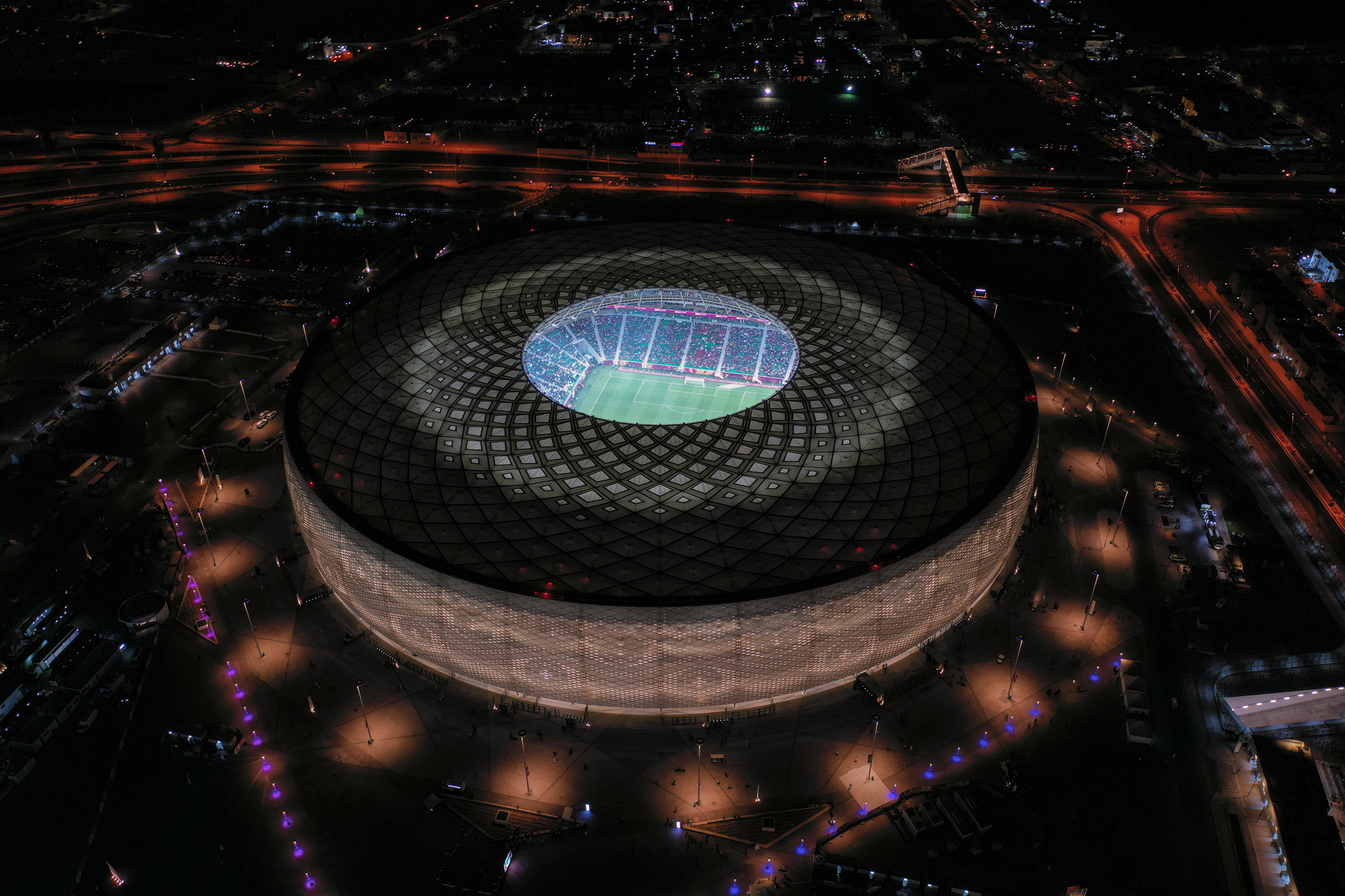 Stadium shaped like an Arab cap opens ahead of Qatar World Cup