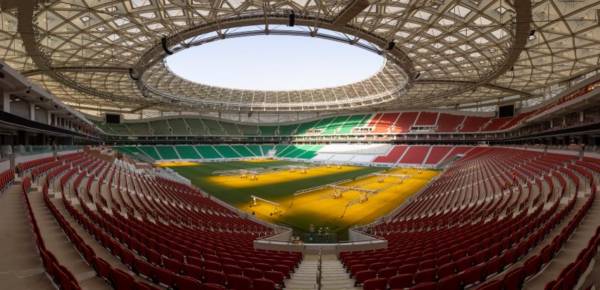 Inside of Doha World Cup stadium