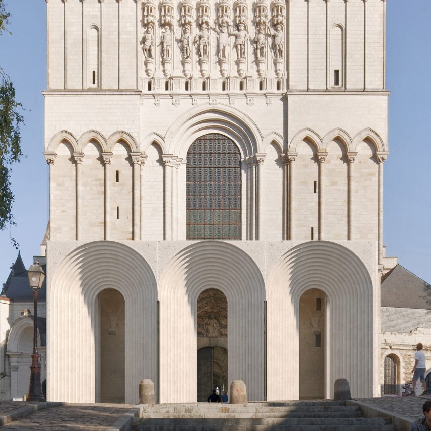 Angers Cathedral entrance by Kengo Kuma