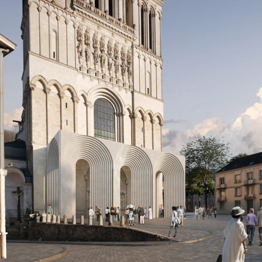 Angers Cathedral entrance gallery by Kengo Kuma