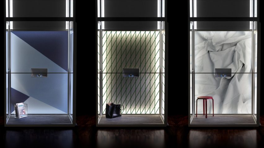 A photograph of Artico DesignWall art options shown in the HomeLift elevator