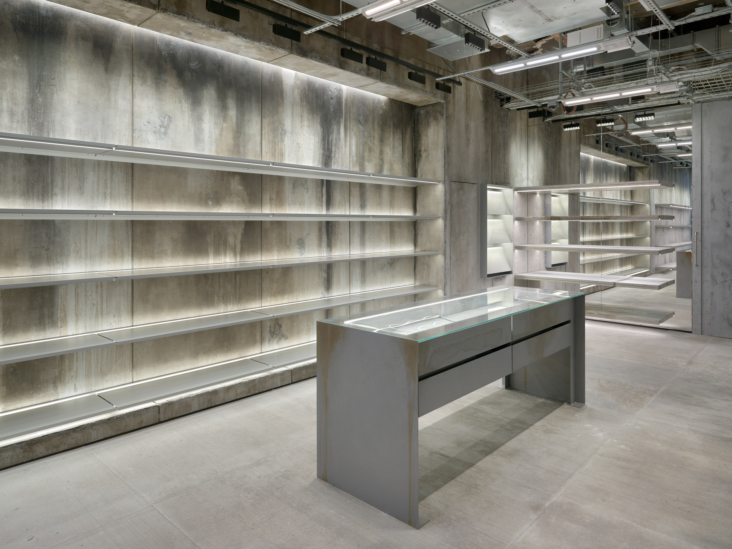 Balenciaga flagship london has concrete interiors