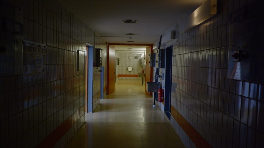 The tiled interiors of the Mäusebunker laboratory in Berlin