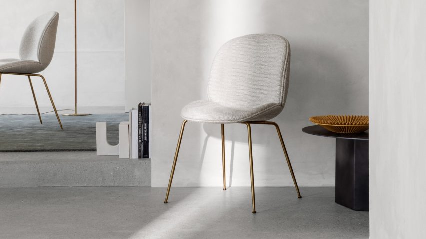 Off-white dining chair by GamFratesi