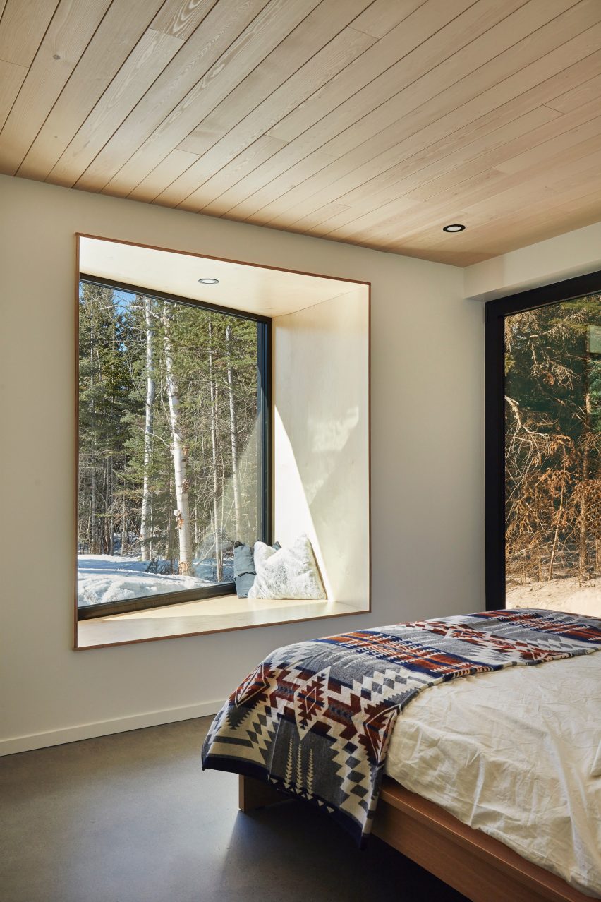 Bedroom view of forest glamp
