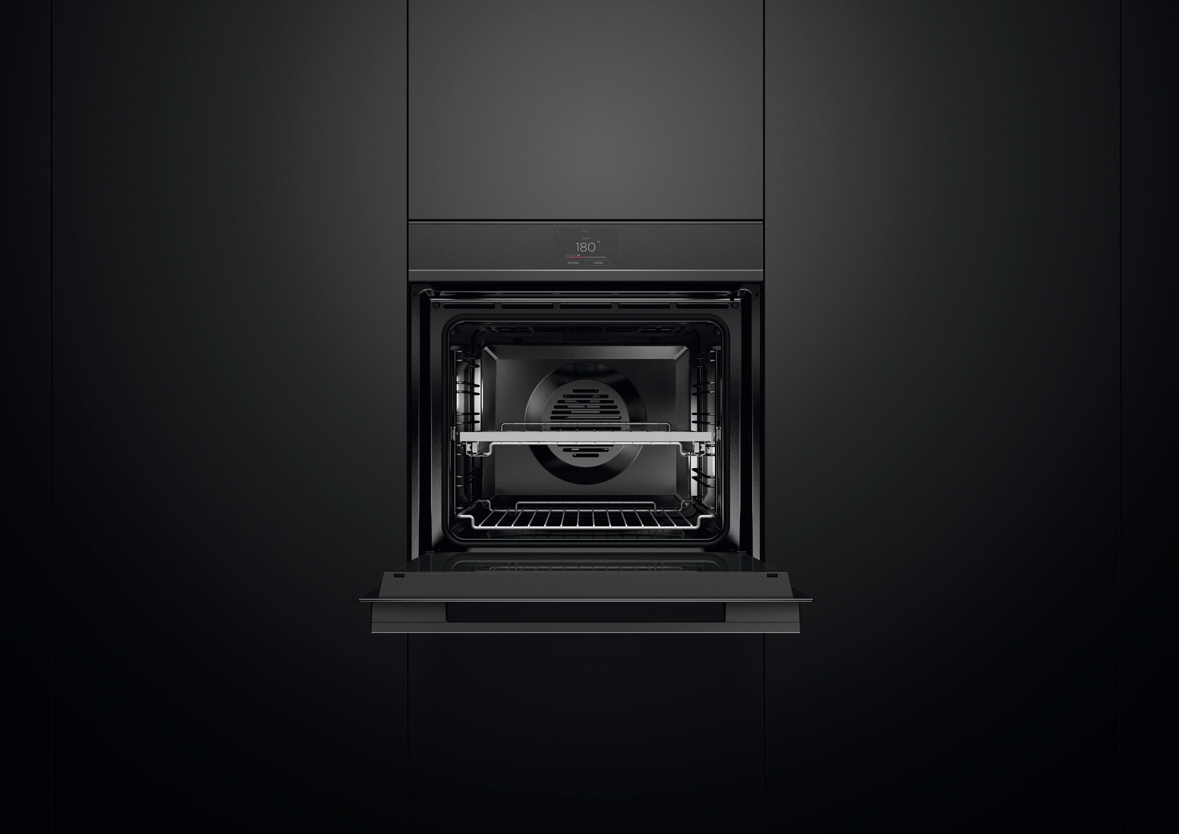 Fisher & Paykel's touch screen oven in black