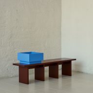 Pir bench and box by Sovei Giæver at Ny Normal exhibition by Fold Oslo
