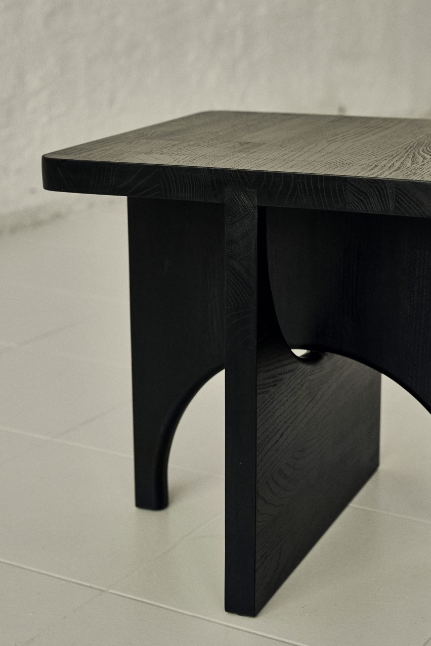 Aspekt side table by Tobias Berg at Ny Normal exhibition by Fold Oslo
