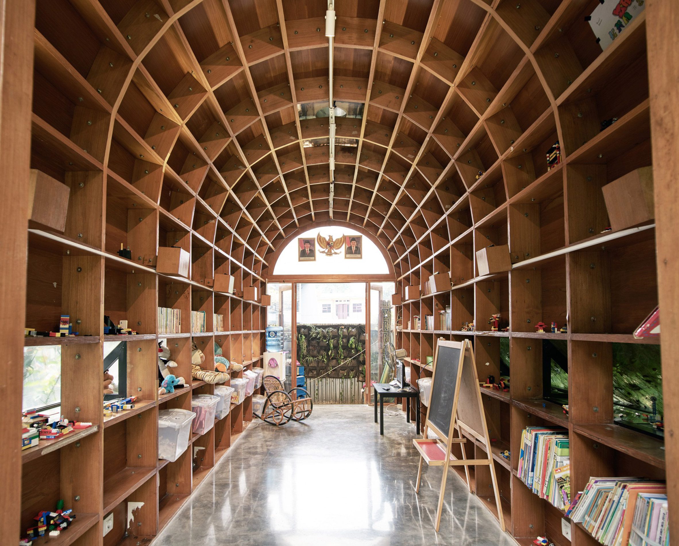 Bamboo interior of Guha project