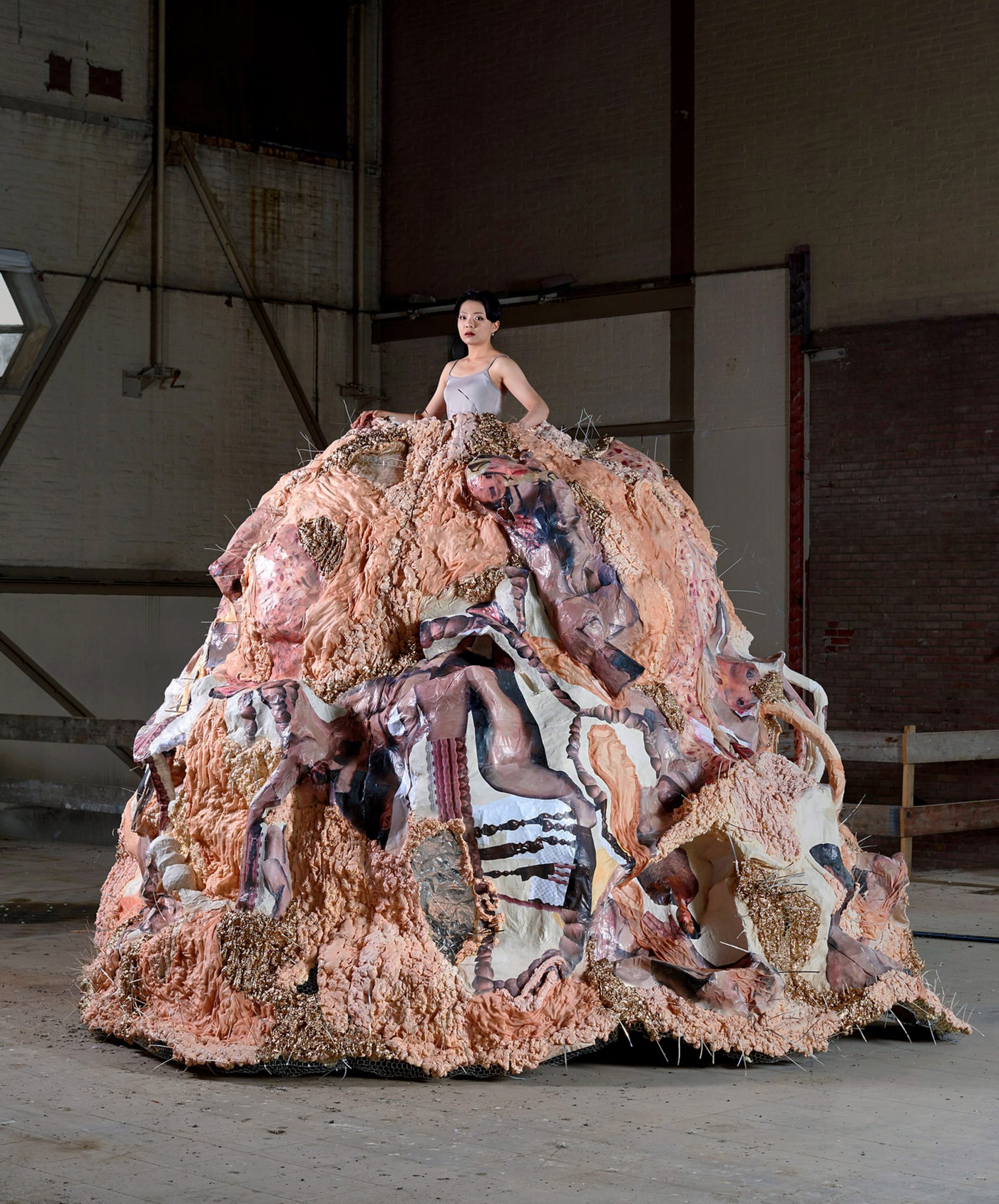 To-be-looked-at-ness is a giant dress created by Design Academy Eindhoven graduate Hsin Min Chan