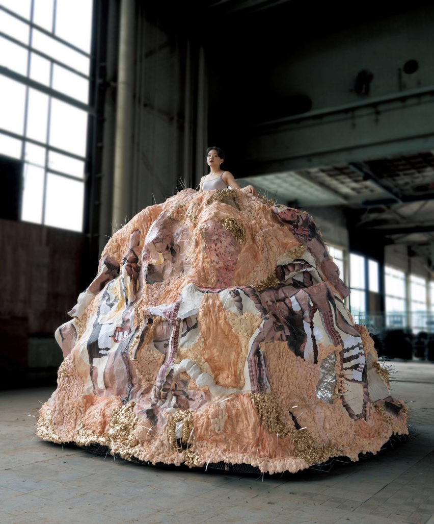 To-be-looked-at-ness is a giant dress created by Design Academy Eindhoven graduate Hsin Min Chan