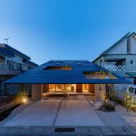 Extended eaves shelter garden of Imaise House by Tatsuya Kawamoto + Associates