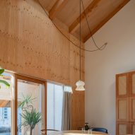 Wood-lined interiors of Imaise House