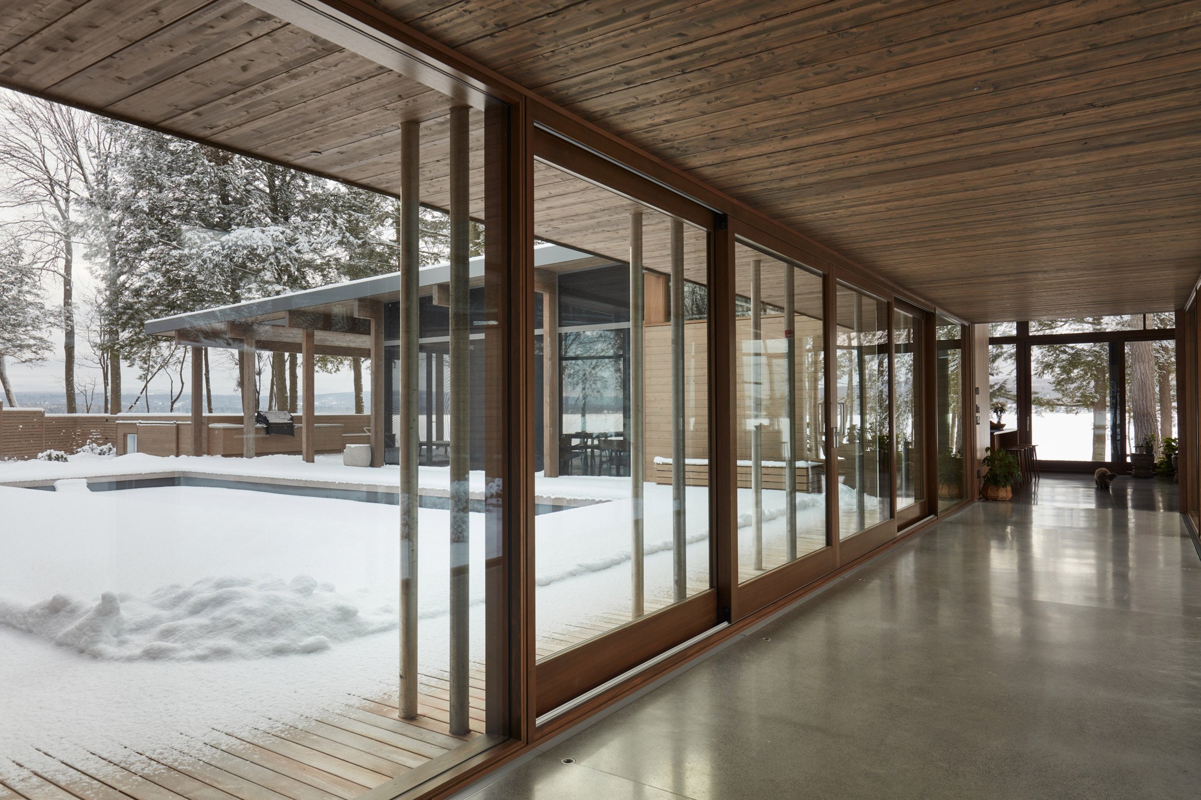 Central courtyard in the snow by Atelier Pierre Thibault