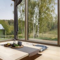 Interior view of cabins at Ziedlejas Spa and Wellness Resort by Open AD