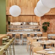 Usonian architecture informs Sereneco restaurant in Greenpoint by Carpenter + Mason