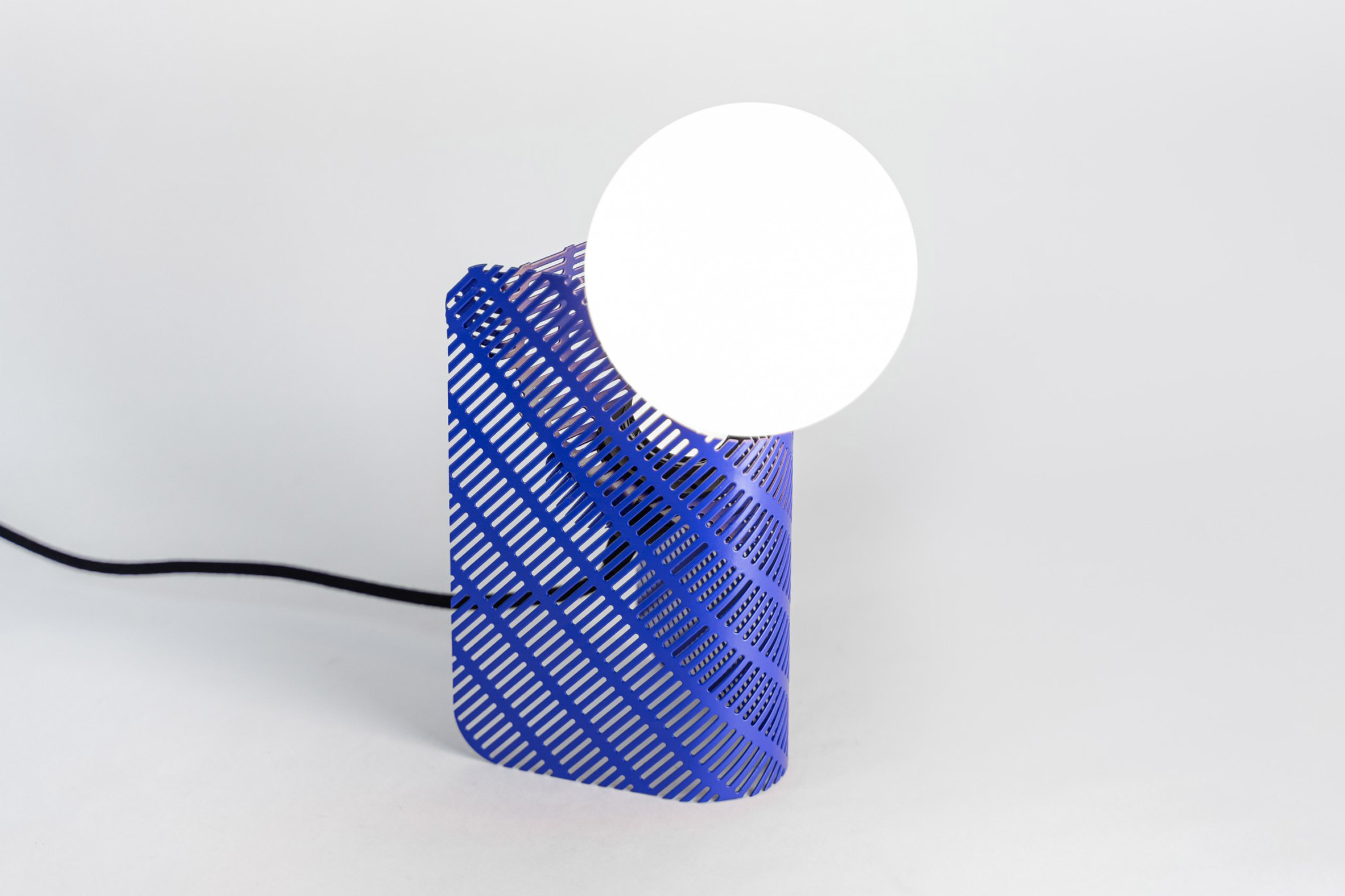 Blue Slot table lamp by GoodWaste