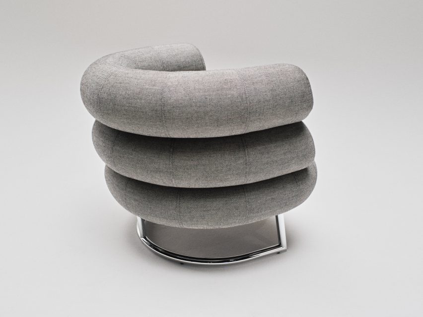 Grey upholstery fabric by Peter Saville for Kvadrat