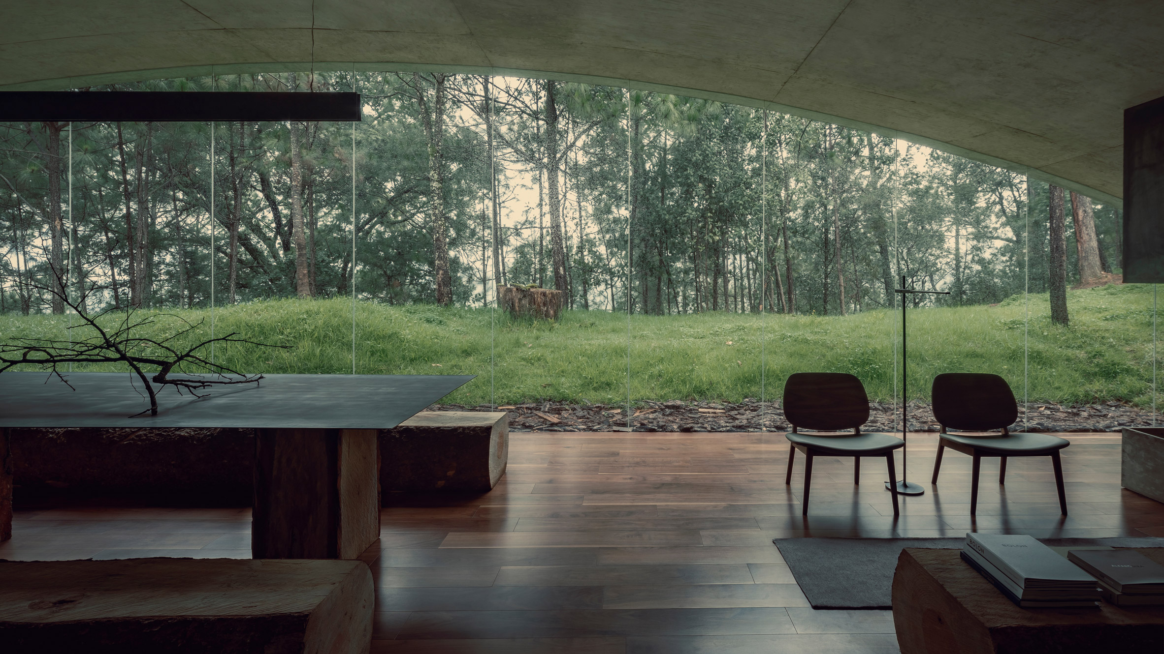 HW Studio's vaulted concrete home nestles into forest outside Morelia