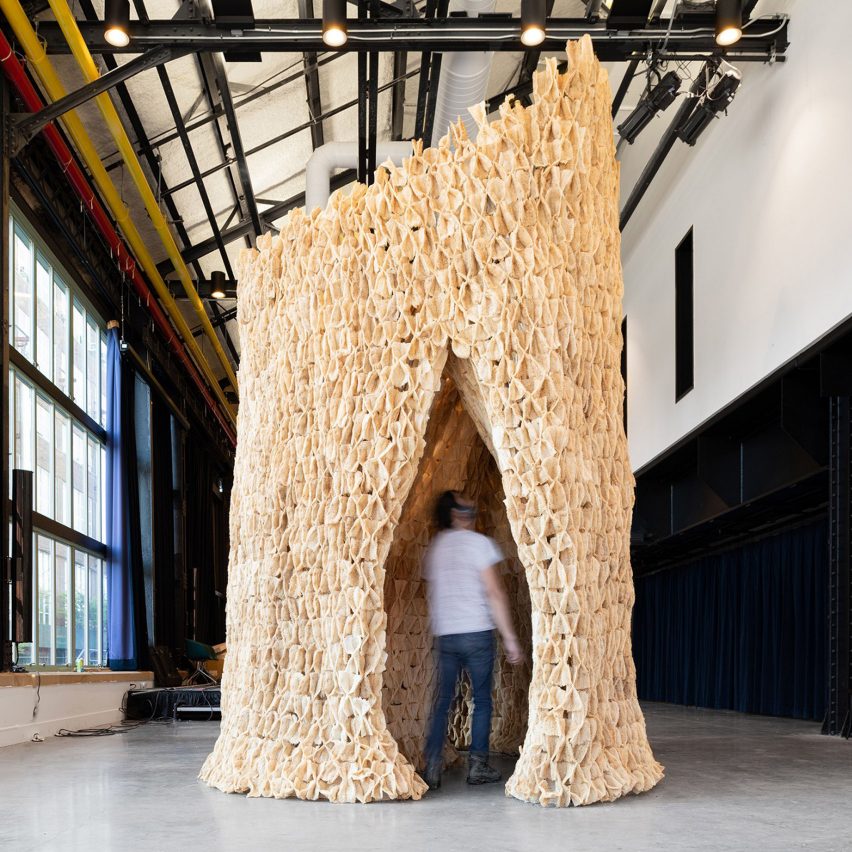 The Living creates "probiotic" architectural pavilion that supports living microbes