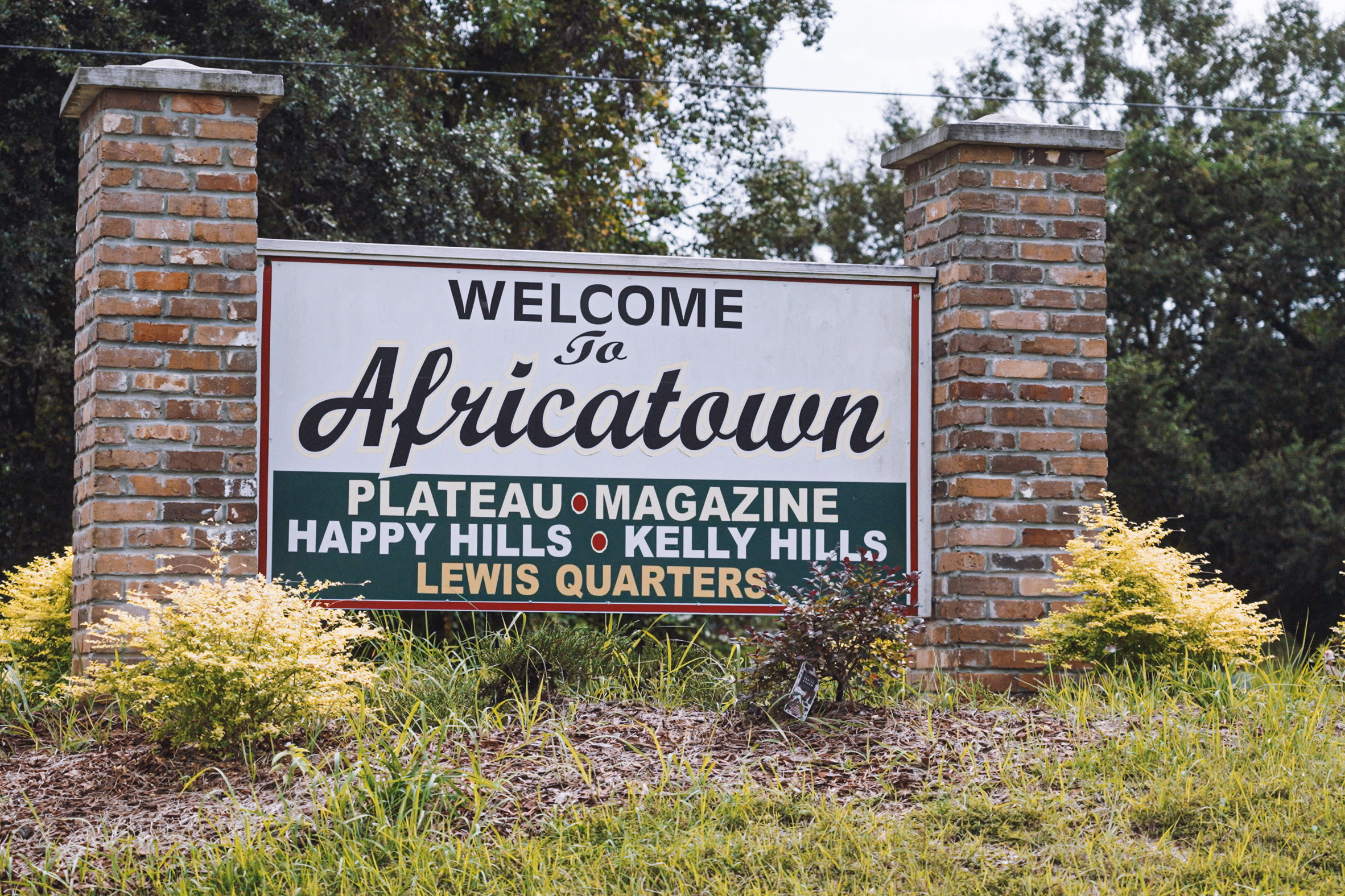 Welcome to Africatown sign