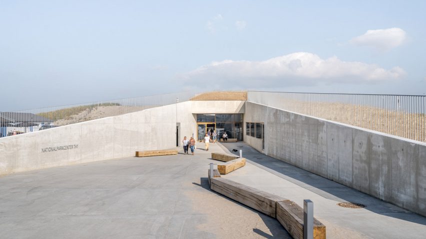 Concrete-walled visitor centre