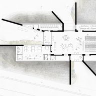 Floor plan for Thy National Park visitor centre by Loop Architects