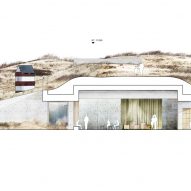 Section of Thy National Park visitor centre by Loop Architects