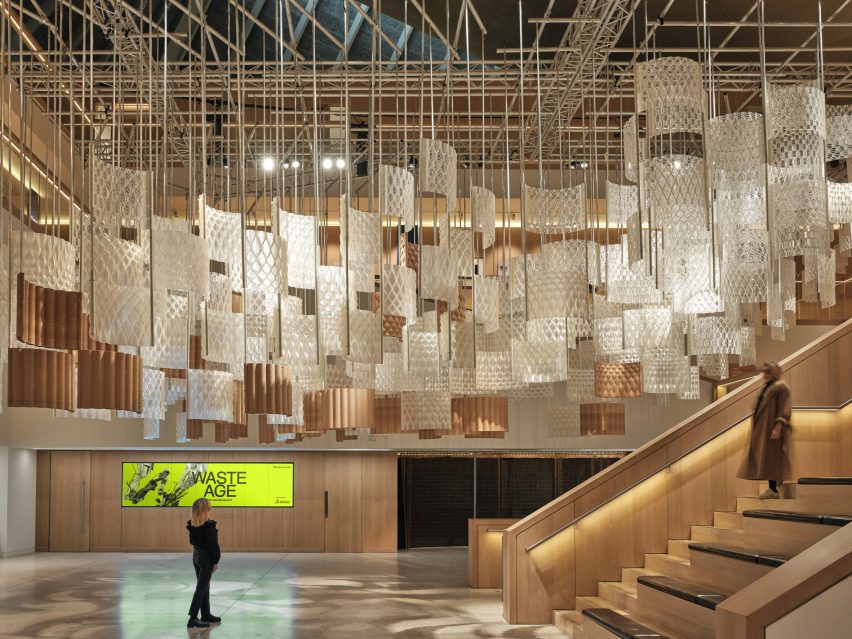 Aurora installation by Arthur Mamou-Mani for the Waste Age exhibiton